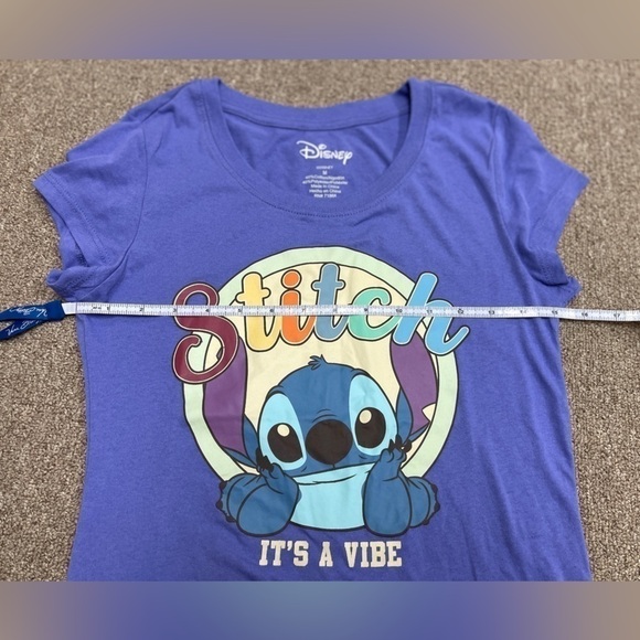 Lilo and Stitch Fitted Logo Tee, Size Junior M - Picture 4 of 6